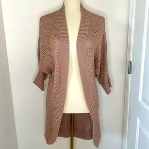 Zara Knit Cardigan 3/4 Sleeves Ash Rose Size Medium